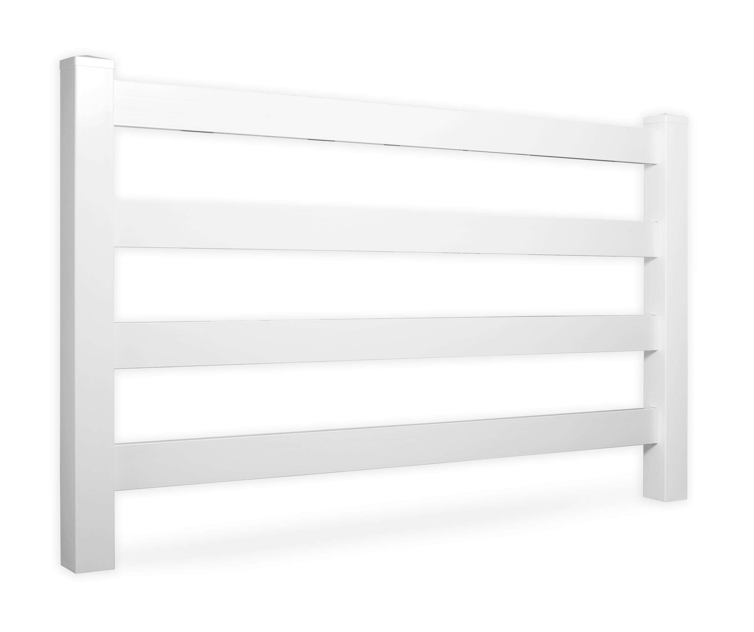4-Rail Ranch Rail vinyl fence
