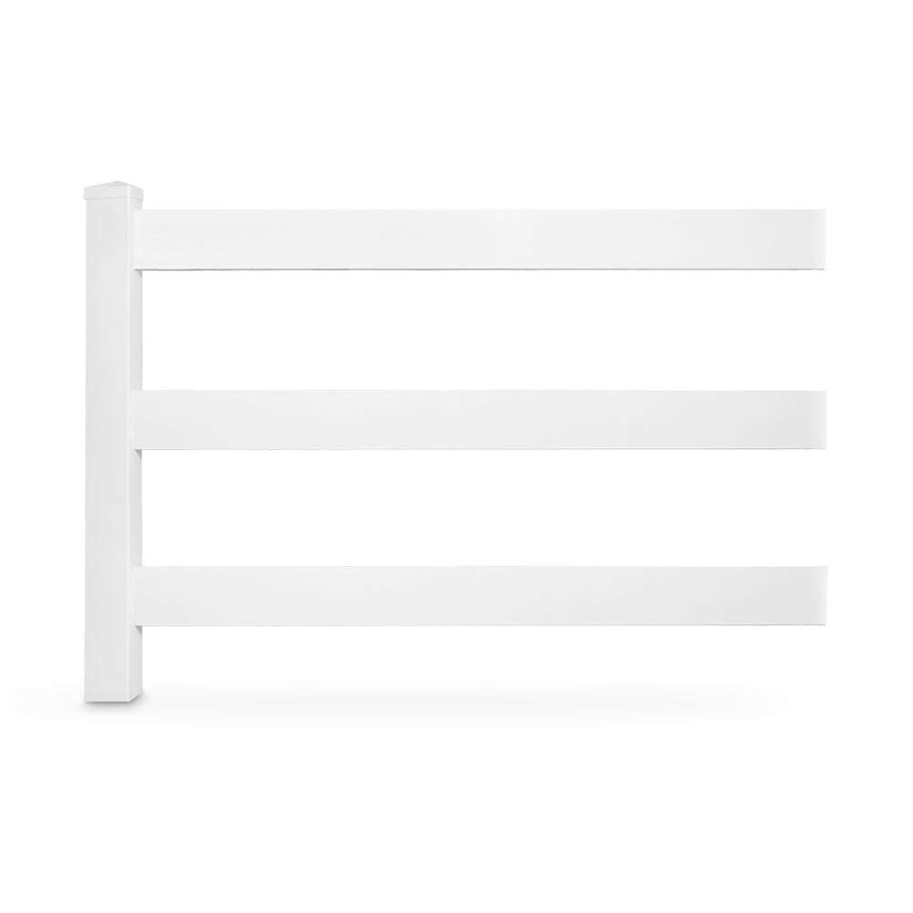 3-Rail Ranch Rail vinyl fence