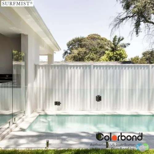 Surfmist Colorbond steel fence